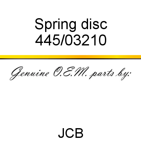 Spring, disc 445/03210