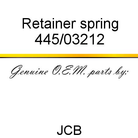 Retainer, spring 445/03212