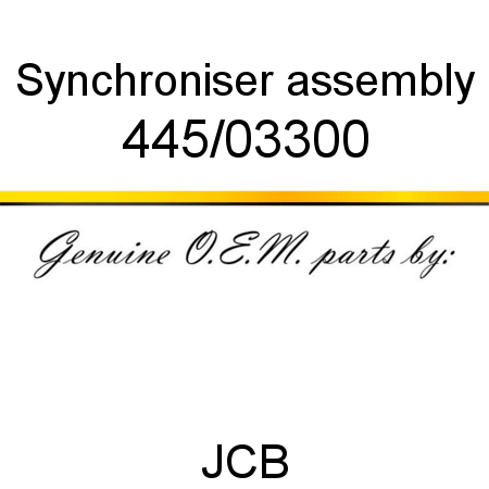 Synchroniser, assembly 445/03300