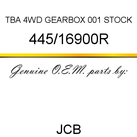 TBA, 4WD GEARBOX, 001 STOCK 445/16900R