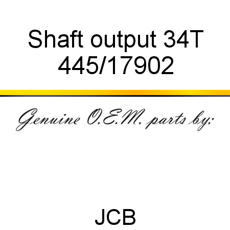 Shaft, output 34T 445/17902