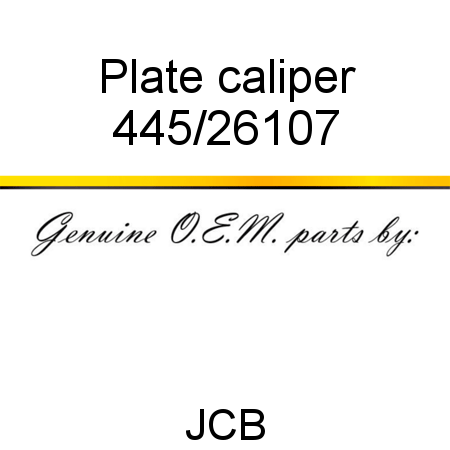 Plate, caliper 445/26107