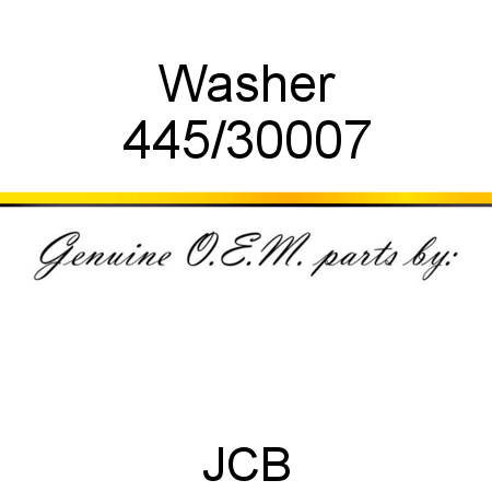 Washer 445/30007