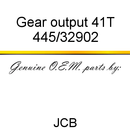 Gear, output, 41T 445/32902