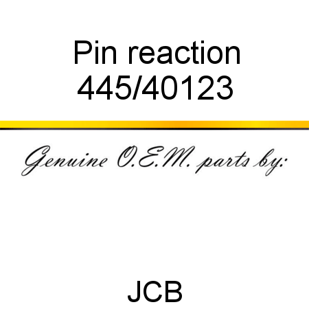 Pin, reaction 445/40123
