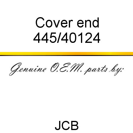 Cover, end 445/40124