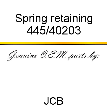 Spring, retaining 445/40203