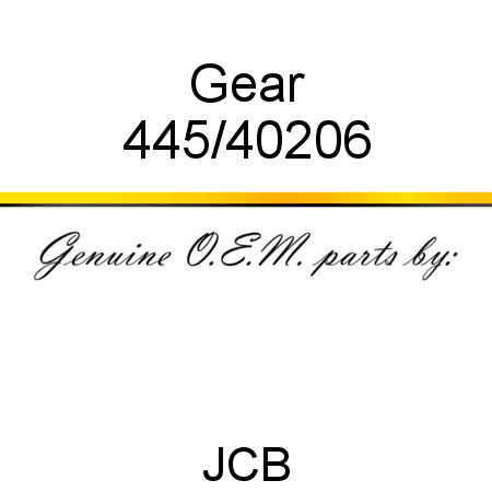 Gear 445/40206