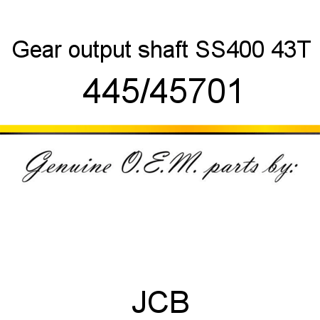 Gear, output shaft, SS400, 43T 445/45701