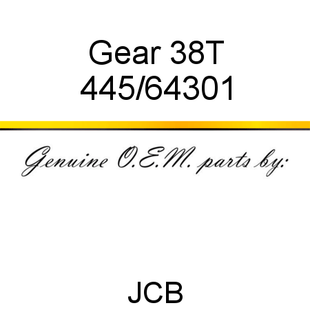 Gear, 38T 445/64301