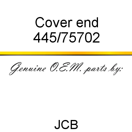 Cover, end 445/75702