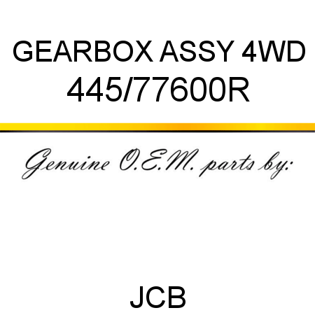 GEARBOX ASSY 4WD 445/77600R