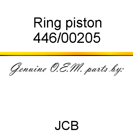 Ring, piston 446/00205
