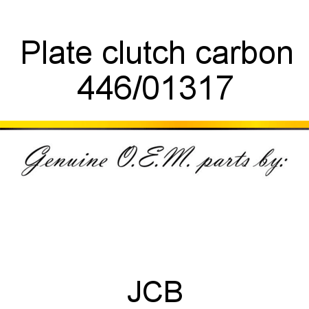 Plate, clutch, carbon 446/01317