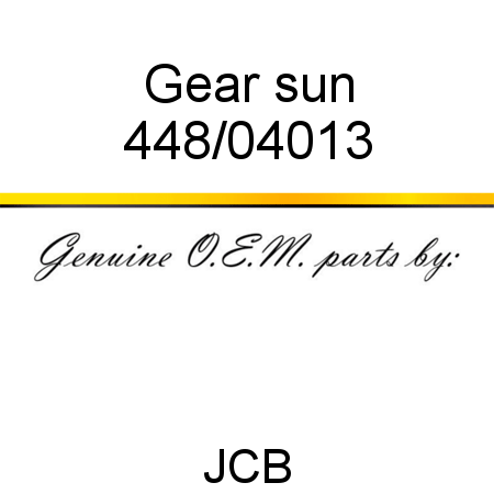 Gear, sun 448/04013