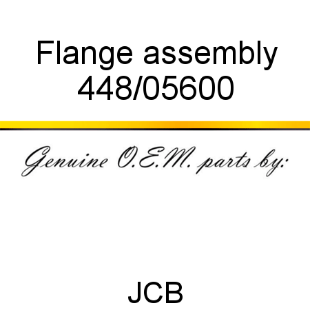 Flange, assembly 448/05600