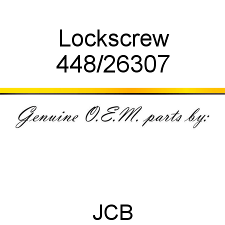 Lockscrew 448/26307