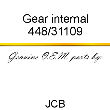 Gear, internal 448/31109