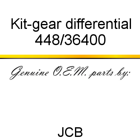 Kit-gear, differential 448/36400