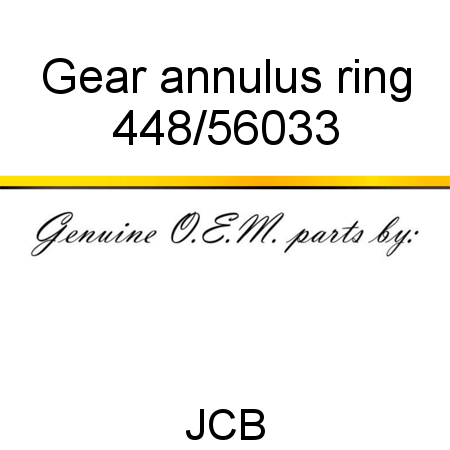 Gear, annulus ring 448/56033