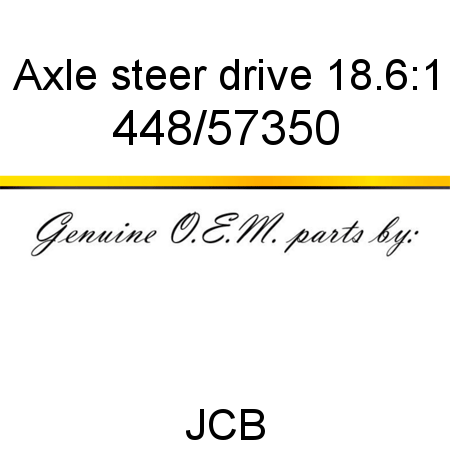 Axle, steer drive, 18.6:1 448/57350