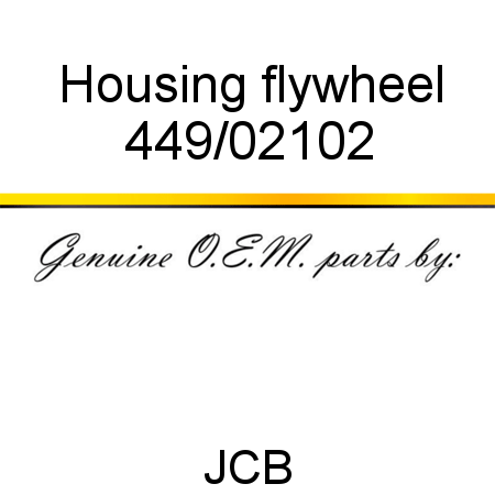 Housing, flywheel 449/02102
