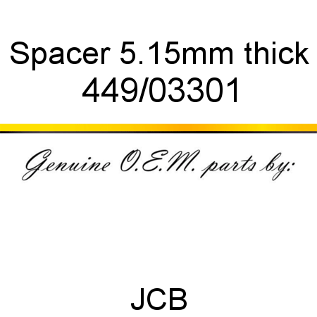 Spacer, 5.15mm thick 449/03301