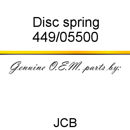 Disc, spring 449/05500
