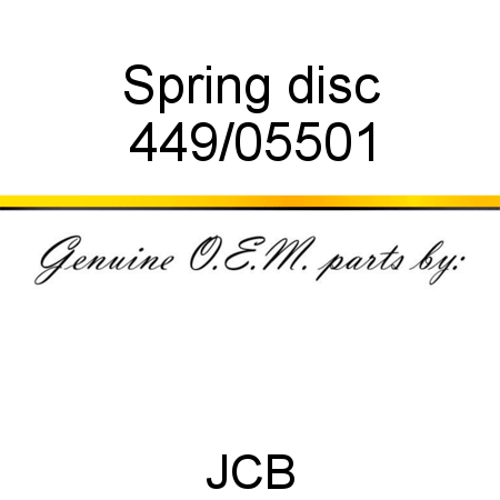 Spring, disc 449/05501