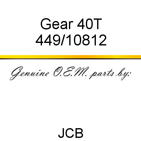 Gear, 40T 449/10812
