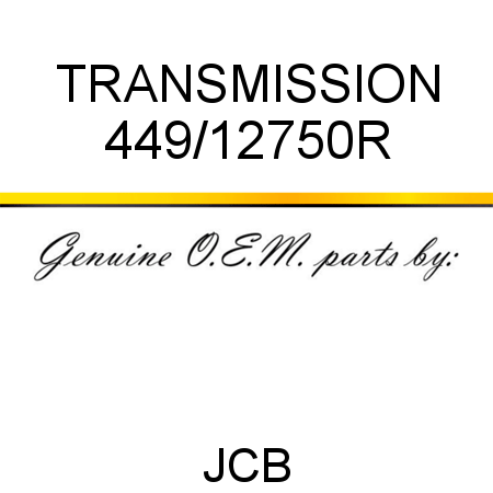 TRANSMISSION 449/12750R