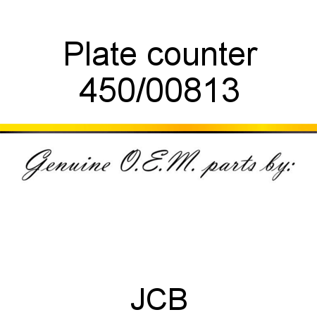 Plate, counter 450/00813