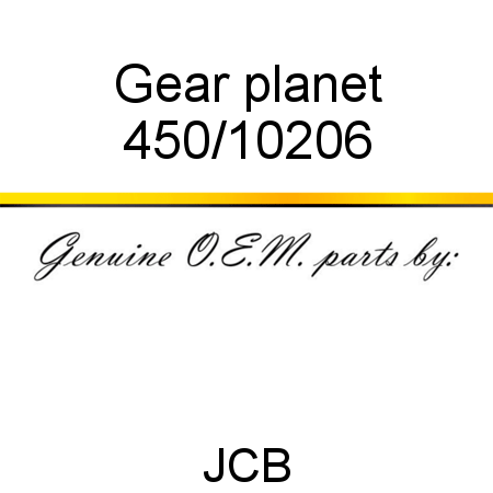 Gear, planet 450/10206