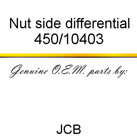Nut, side differential 450/10403