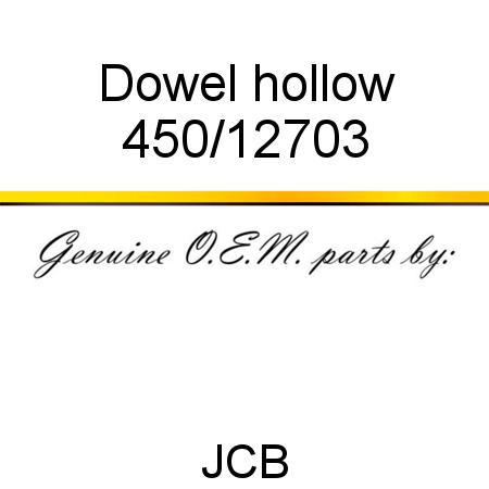 Dowel, hollow 450/12703