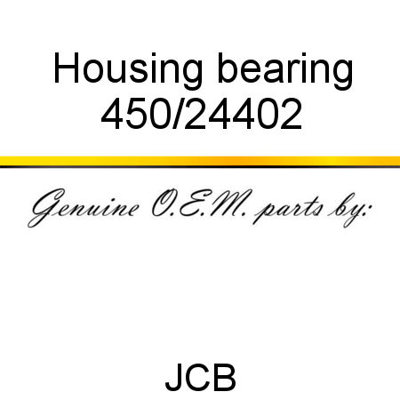 Housing, bearing 450/24402