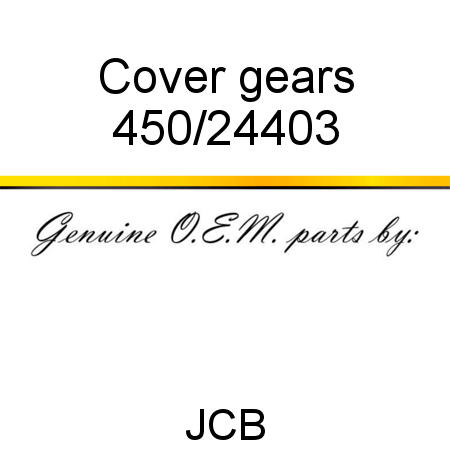 Cover, gears 450/24403
