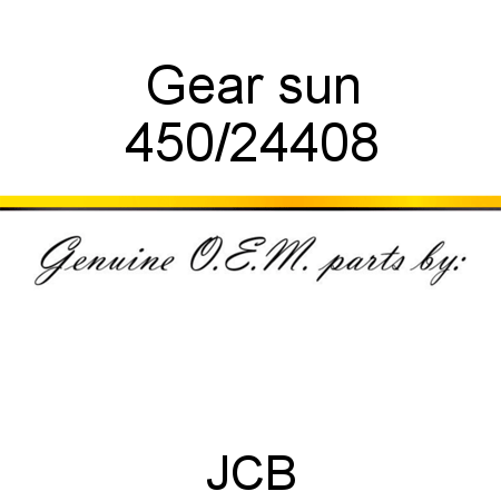 Gear, sun 450/24408