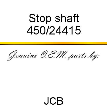 Stop, shaft 450/24415
