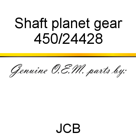 Shaft, planet gear 450/24428
