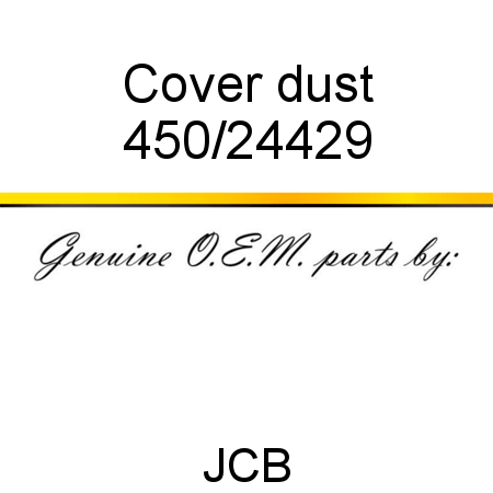 Cover, dust 450/24429
