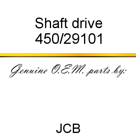 Shaft, drive 450/29101
