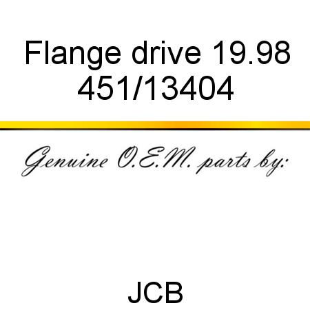 Flange, drive 19.98 451/13404