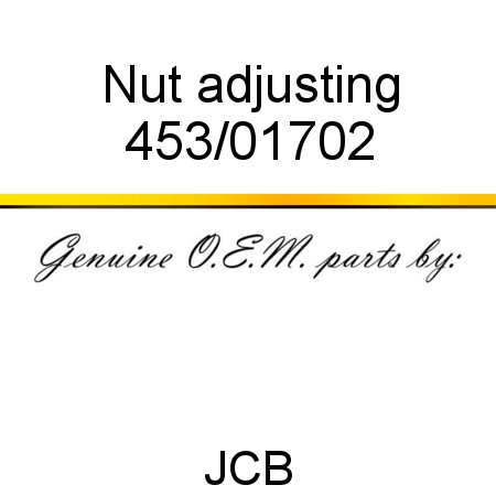 Nut, adjusting 453/01702