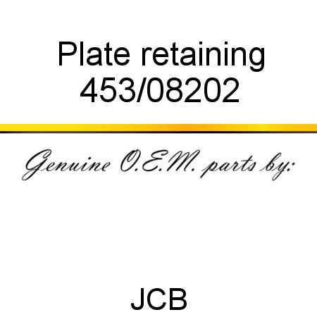 Plate, retaining 453/08202
