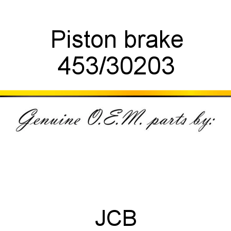 Piston, brake 453/30203