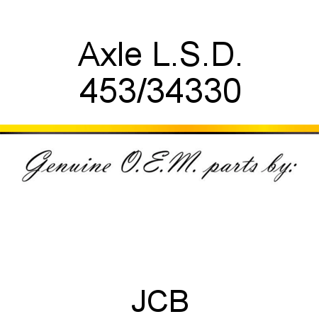 Axle, L.S.D. 453/34330