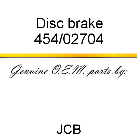 Disc, brake 454/02704