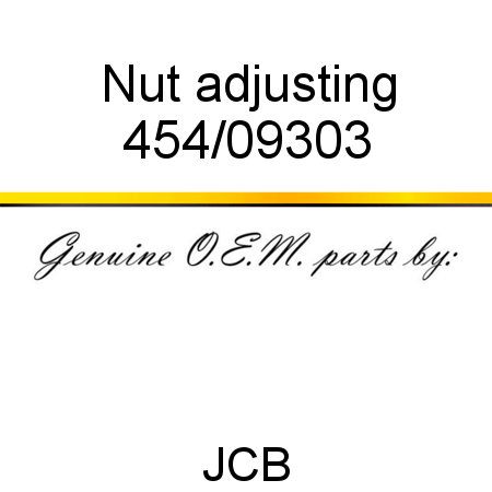 Nut, adjusting 454/09303