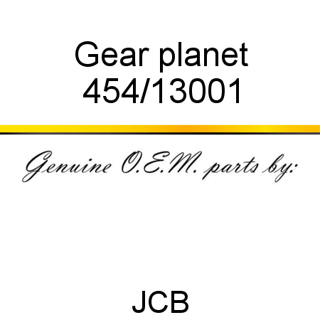 Gear, planet 454/13001